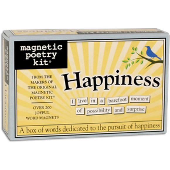 Magnetic Poetry:  Happiness