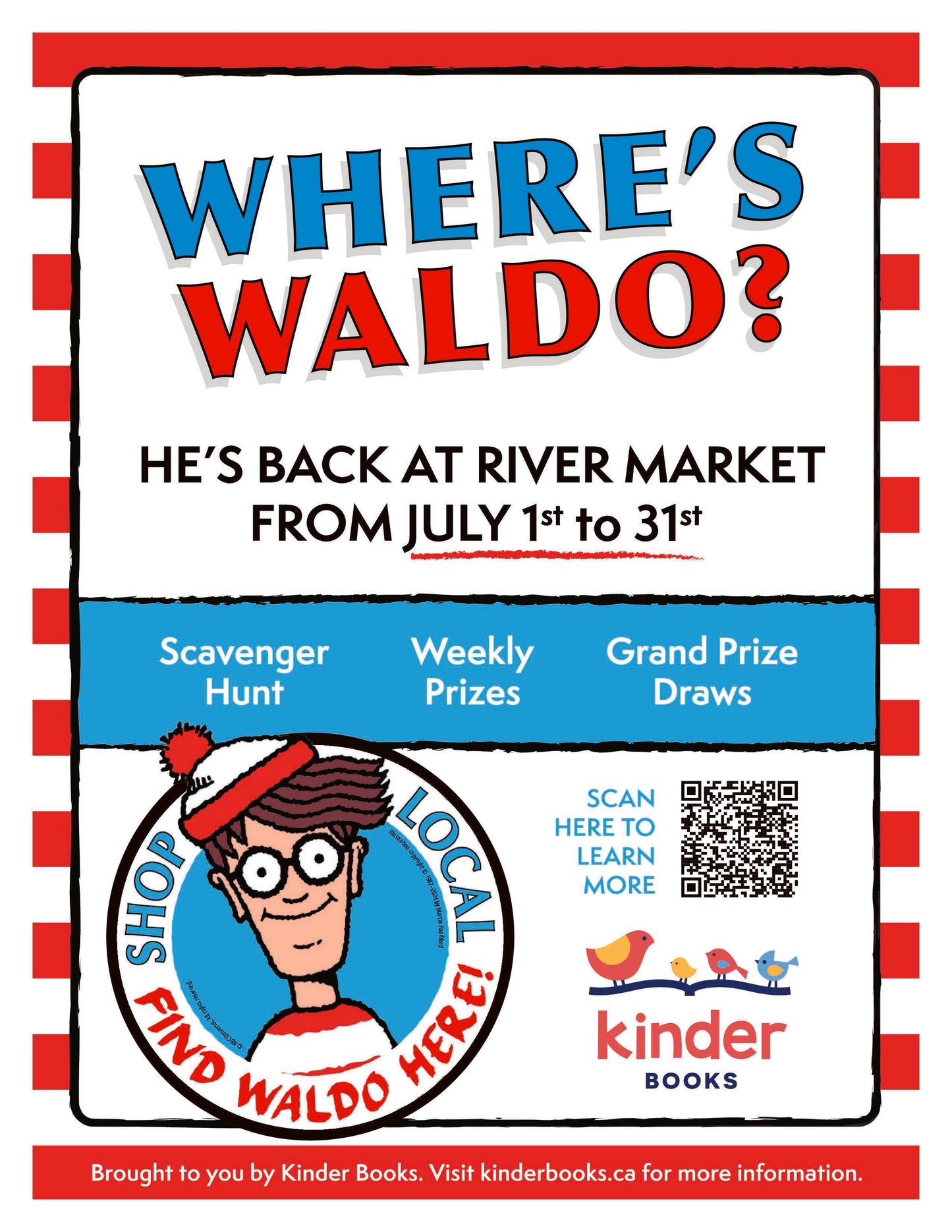 July 1-31, 2026, Where's Waldo at River Market?