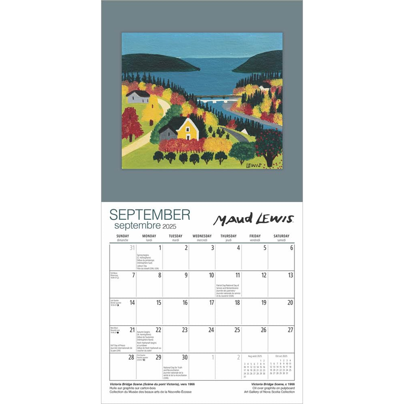 Maud Lewis Monthly Mini Wall Calendar