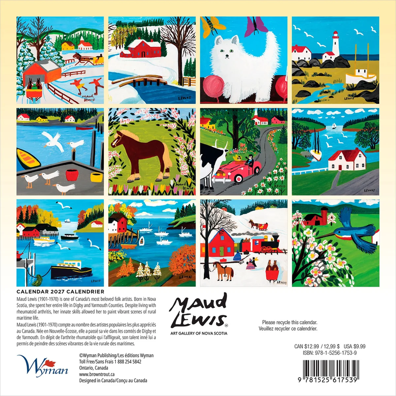 Maud Lewis 2027 Mini Calendar