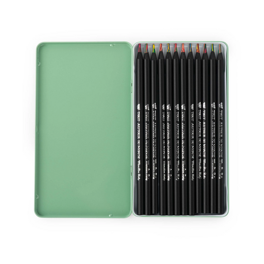 12 Multi-Coloured Pencils by Moulin Roty