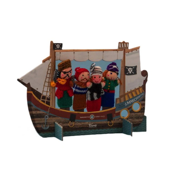 Pirate wool finger puppets