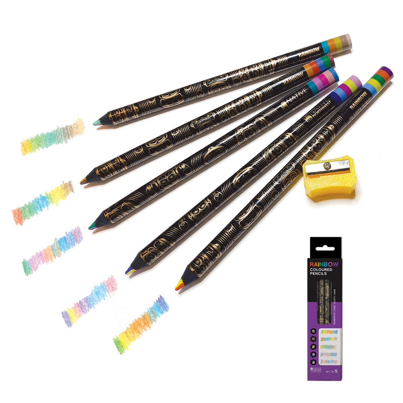 Rainbow Coloured Pencils - Rainbow by Corey Bullpitt (Haida)