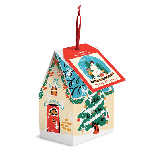 Snow Globe 130 Piece Puzzle Ornament Artist: Louise Cunningham