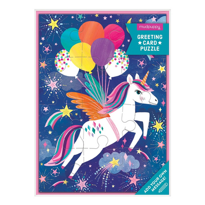 Puzzle Greeting Card- Includes Color-Coordinated Envelope and Sticker Seal