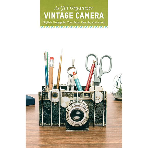 Artful Organizer - Vintage Camera: Stylish Storage for Your Pens, Pencils, and More!
