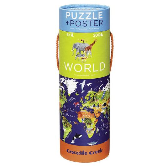 World Poster Puzzle, 200 Pieces by Crocodile Creek