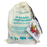 Blocks - Animal Factory Activity With Cotton Bag Milani Wood