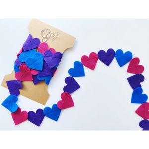 Bisexual Flag Inspired Heart Garland