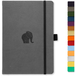 Dingbats - Wildlife Plain Medium Notebook, Grey Elephant, A5
