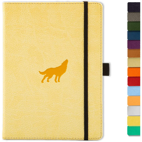 Wildlife A5+ Cream Wolf Notebook - Lined