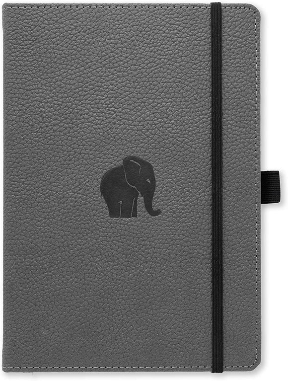 Dingbats Wildlife A5 Grey Elephant Notebook - Lined