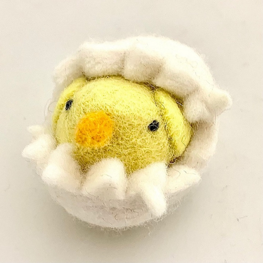 Felted Chick in Egg