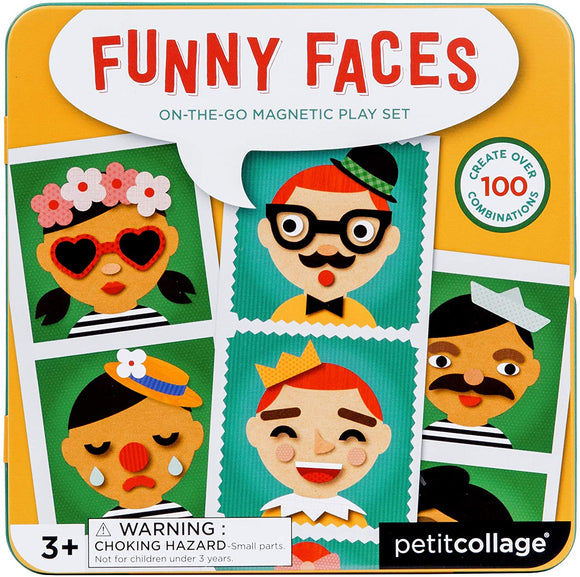 Funny Faces Magnetic On-The-Go Travel Play Set, Multicolor