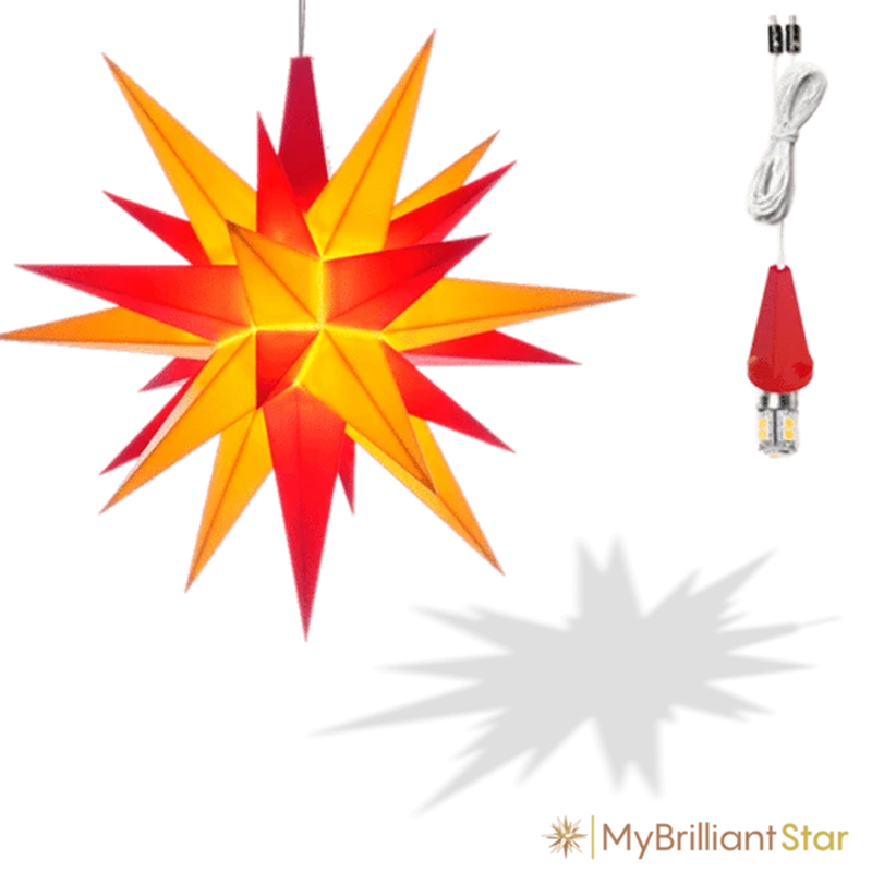 Star - Yellow/Red - 13cm