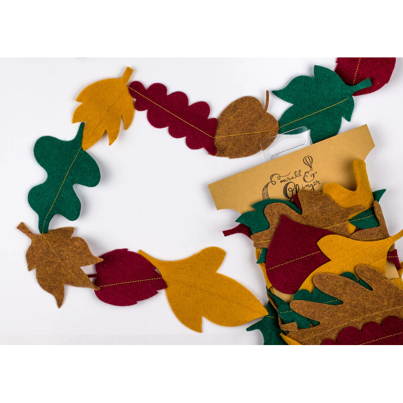 Leaf Felt Garland Autumn Fall