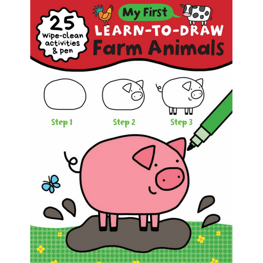 My First Learn-To-Draw: Farm Animals: (25 Wipe Clean Activities + Dry Erase Marker)