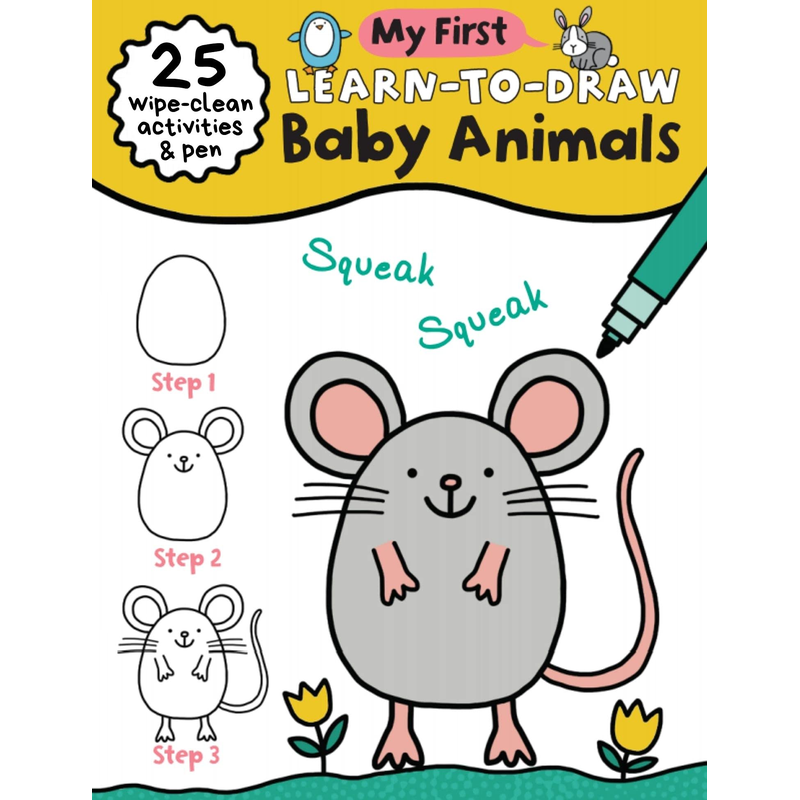 My First Learn-To-Draw: Baby Animals: (25 Wipe Clean Activities + Dry Erase Marker)