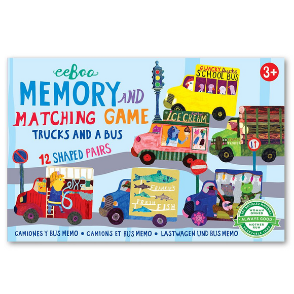Trucks and a Bus Memory & Matching Game MINI