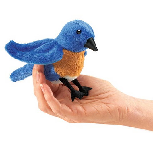 mini Blue Bird - Finger Puppet