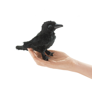 mini Raven - Finger Puppet