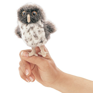 mini Spotted Owl - Finger Puppet