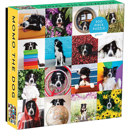 Momo the Dog Puzzle, 500 Pieces, 20” x 20'' – Colorful Puzzle Featuring 16 Adorable Dog Images - Thick, Sturdy Pieces - Perfect for Family Fun