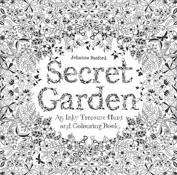 Secret Garden: An Inky Treasure Hunt and Coloring Book (For Adults, mindfulness coloring)