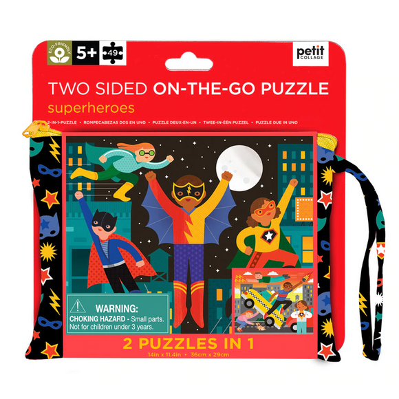 Two Sided Superheroes On-the-Go Puzzle