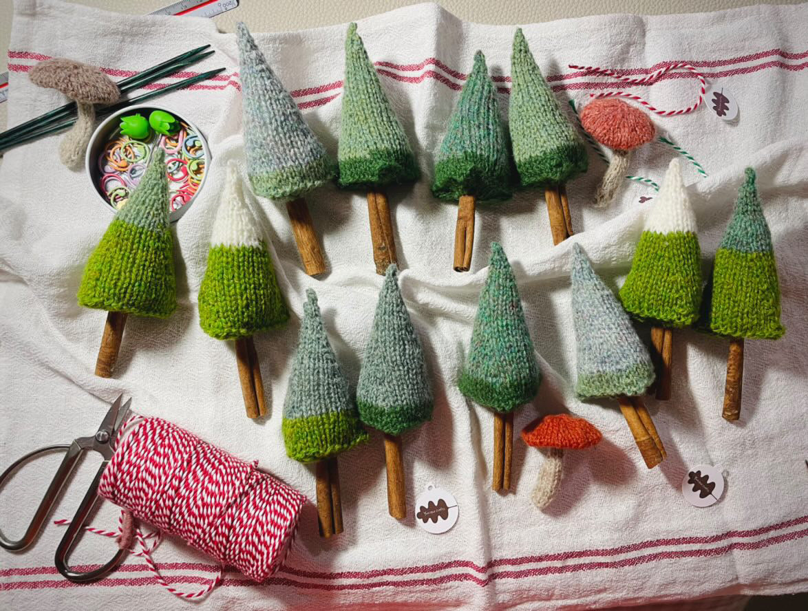 Hand Knitted Ornaments by Yun